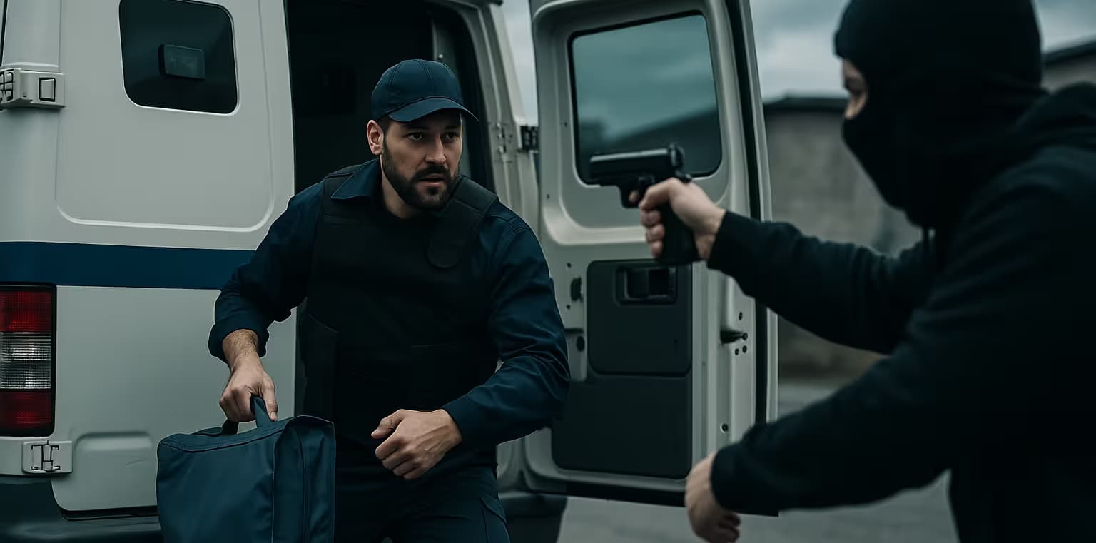 Security man held at gunpoint